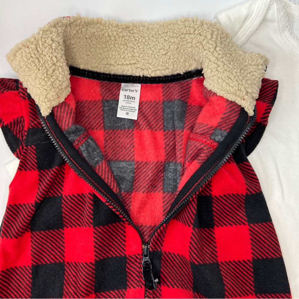 Carter's 3 Piece Set Vest/Bodysuit/Pants 18M NWT - Picture 2 of 9